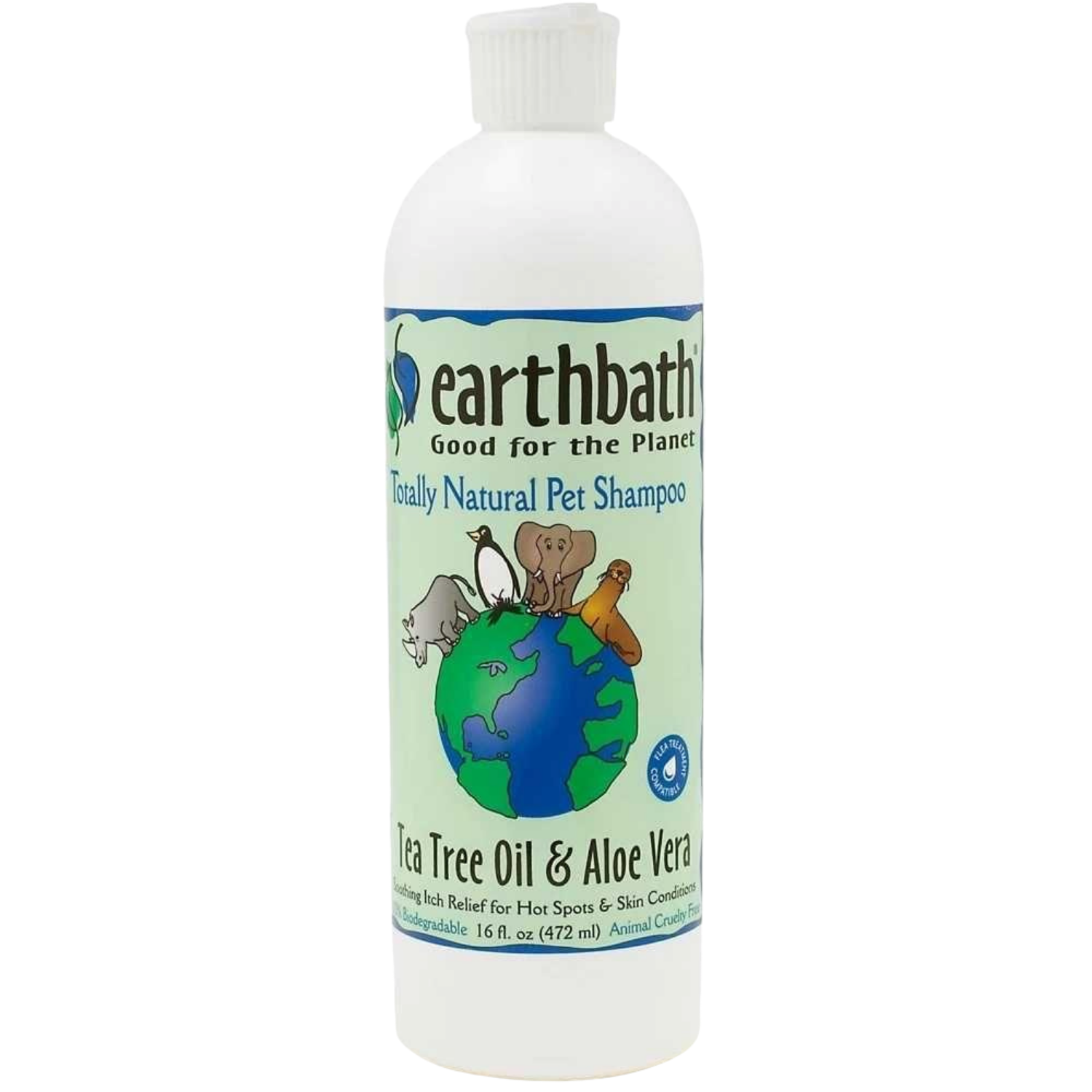 Earthbath Hot Spot Relief Shampoo (Tea Tree Oil & Aloe Vera) - 472ml / 3785ml