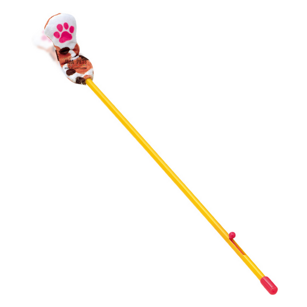 Marukan Calico Cat Moving Paw Teaser for Cats - 3 x 2.5 x 39 cm