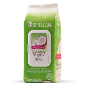 [DISCONTINUED] Tropiclean Deep Cleaning Pet Wipes - 100pcs