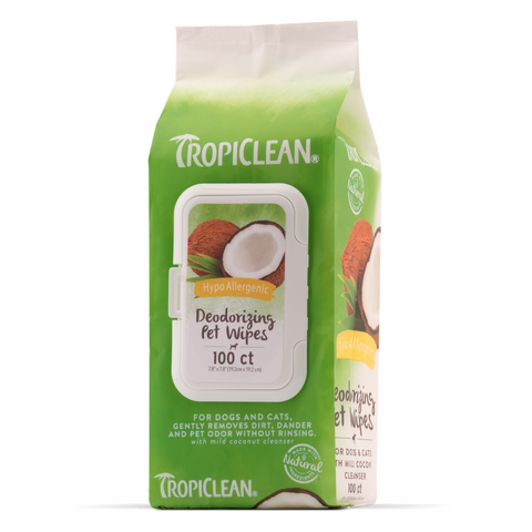 [DISCONTINUED] Tropiclean Hypoallergenic Pet Wipes - 100pcs