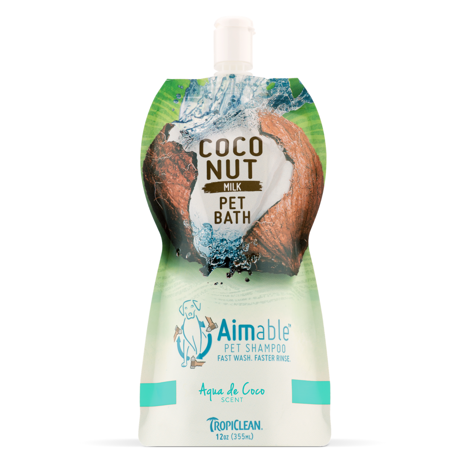[DISCONTINUED] Tropiclean Aimable Coconut Milk Pet Bath Shampoo  (Aqua de Coco) - 355ml