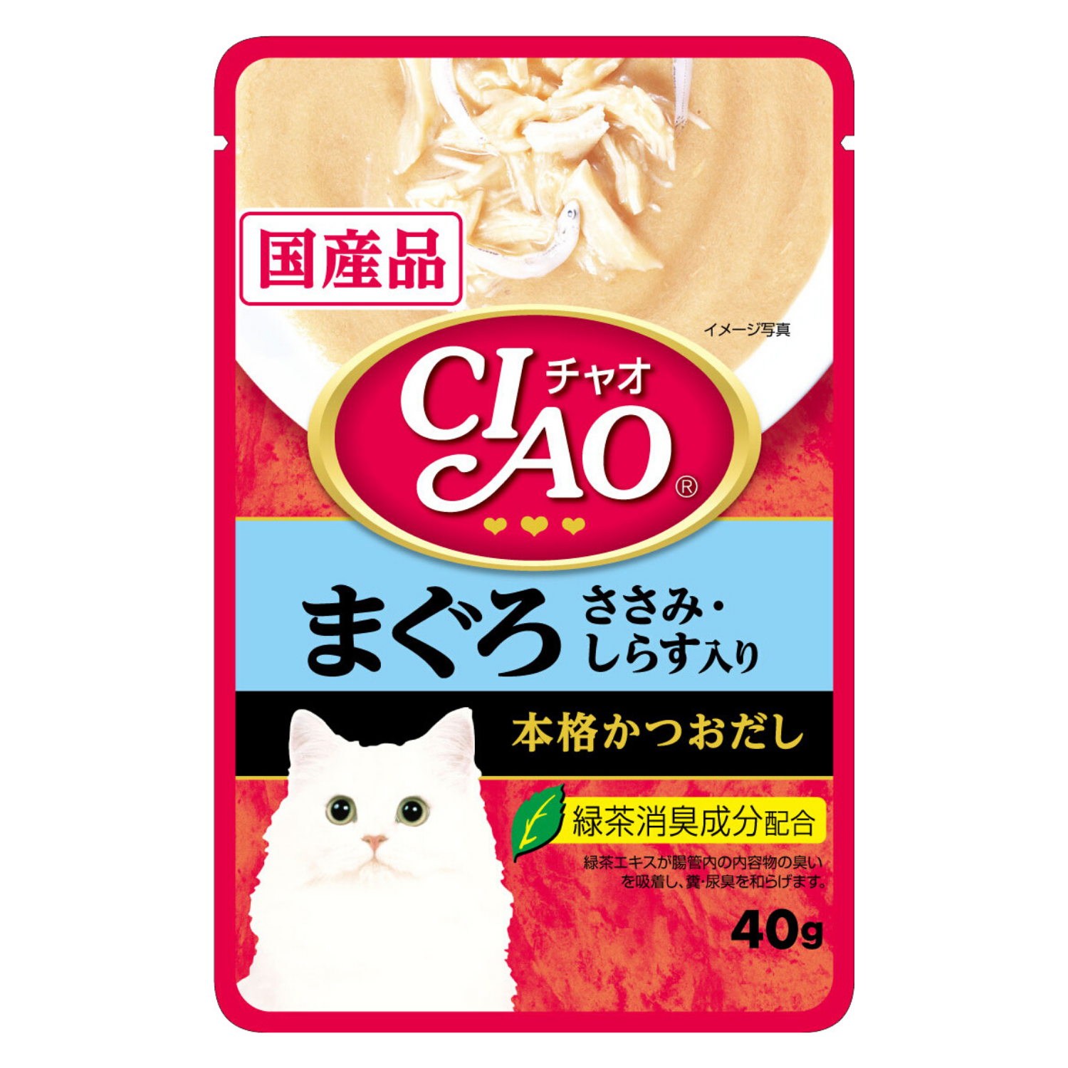 Ciao Creamy Soup Pouch Tuna Maguro & Chicken Fillet with Shirasu Topping - 40g