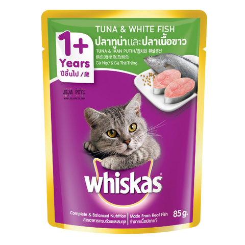 Whiskas Pouch Tuna & White Fish Cat Wet Food - 80g
