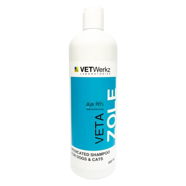 VetWerkz VetaZole Medicated Shampoo for Dogs Cats Pets - 250ml / 500ml