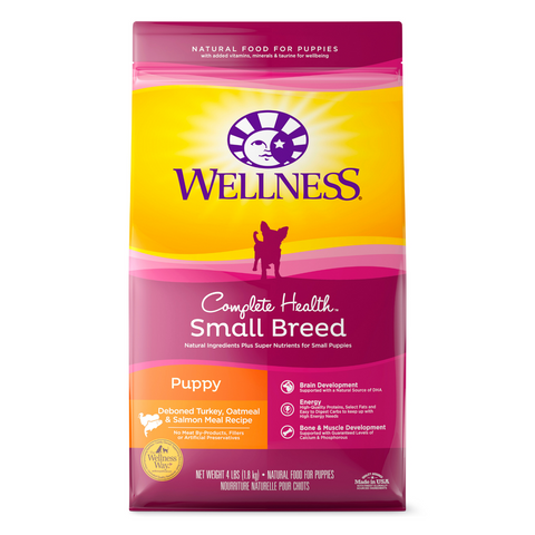 Wellness Complete Health for Small Breed Puppy - (Deboned Turkey, Oatmeal and Salmon) - 1.81kg