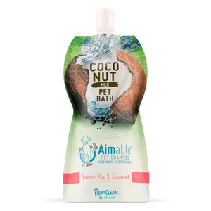 [DISCONTINUED] Tropiclean Aimable Coconut Milk Pet Bath Shampoo  (Sweet Pea & Coconut)  - 355ml