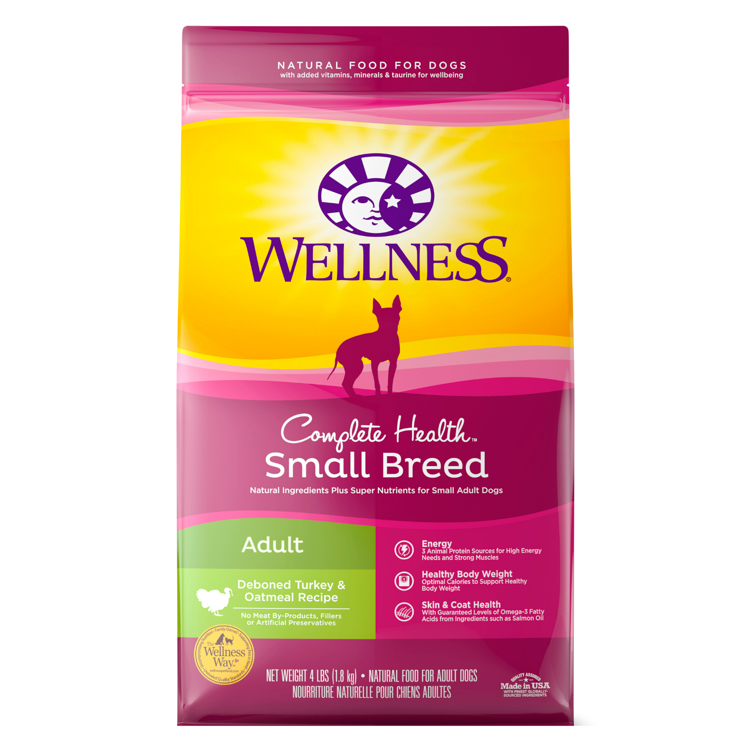 Wellness Complete Health for Small Breed Adult - (Deboned Turkey and Oatmeal) - 1.81kg / 5.44kg