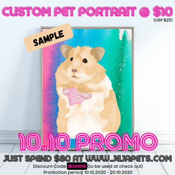 [10.10 PROMO: SPEND $80 AND GET YOUR PET'S PORTRAIT @ $10] Pet Portrait (Cartoon Ilustration)