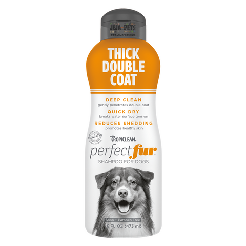 Tropiclean Perfect Fur Thick Double Coat Shampoo for Dogs - 473ml