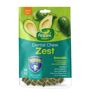Happi Doggy Dental Chew Zest (Avocado) - 150g