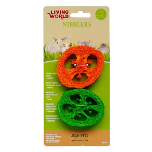 Living World Nibblers Slices Loofah Chews - 2.54 x 9.91 x 21.08 cm