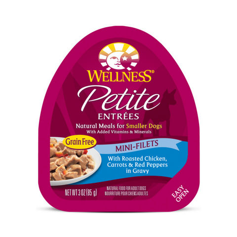 Wellness Small Breed Petite Entrees Mini-Filets - (Roasted Chicken, Carrots & Red Peppers in Gravy) - 85g