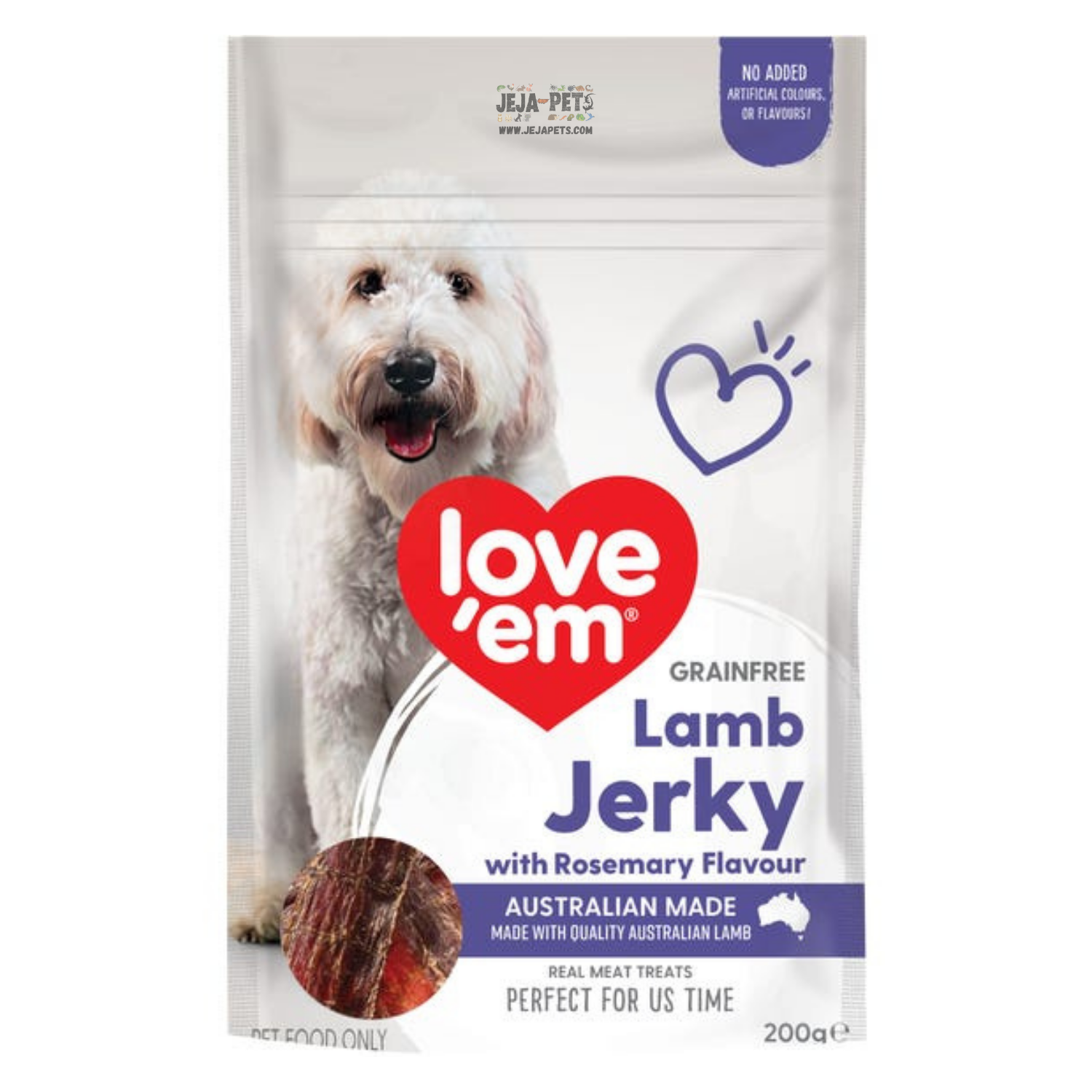 Love'em Grainfree Lamb Jerky with Rosemary - 200g
