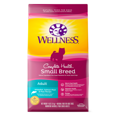 [DISCONTINUED] Wellness Complete Health for Small Breed Adult - (Whitefish, Salmon and Peas) - 1.81kg / 4.99kg
