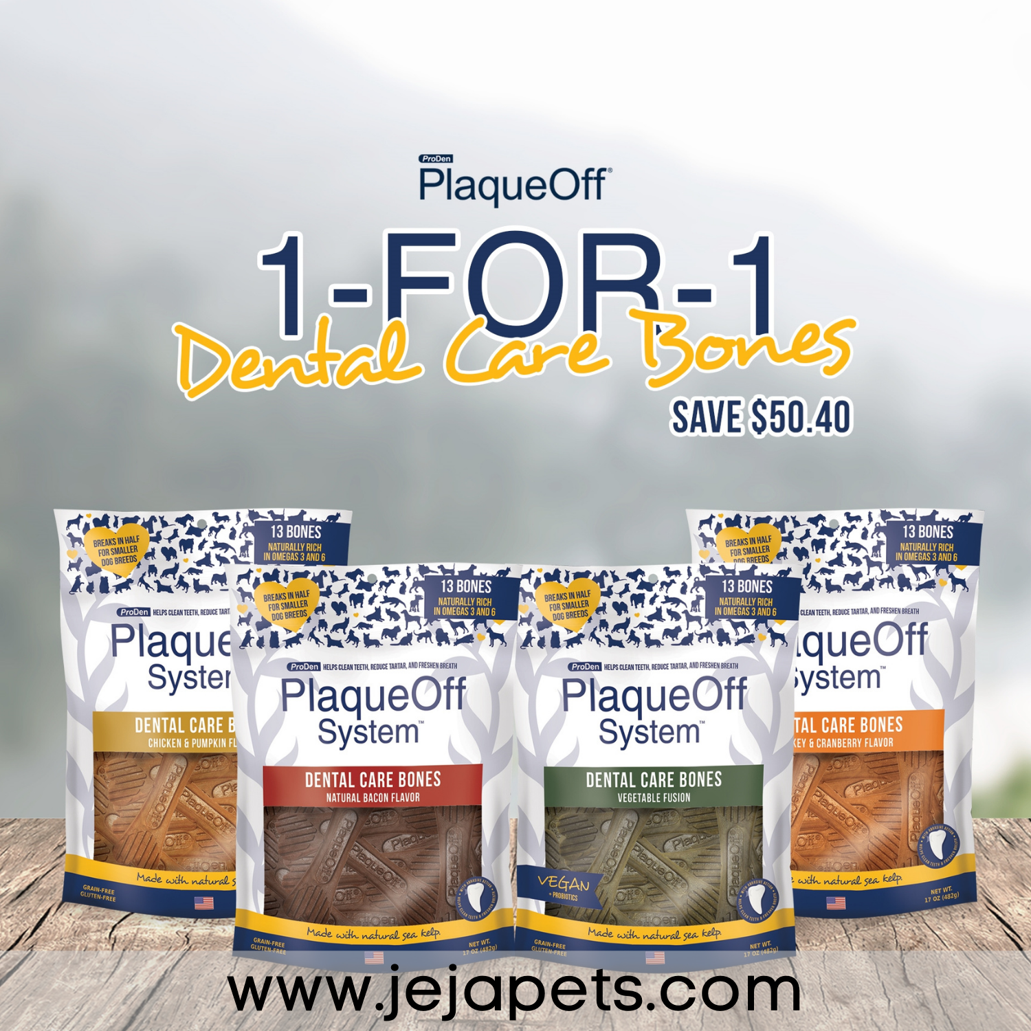 [PROMO: 1 FOR 1] Swedencare PlaqueOff Dental Care Bones (Assorted Flavor)