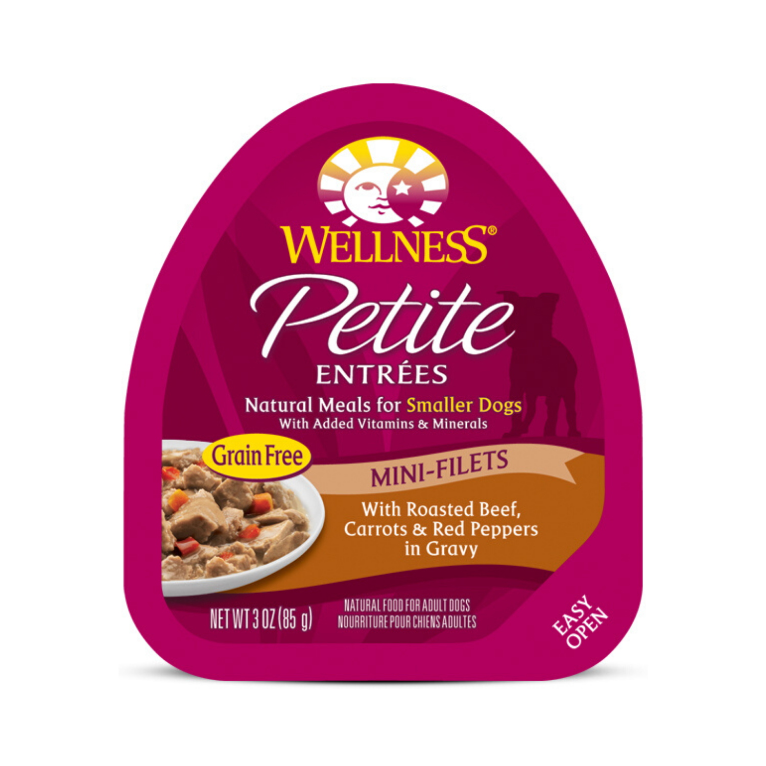 Wellness Small Breed Petite Entrees Mini-Filets - (Roasted Beef, Carrots & Red Peppers in Gravy) - 85g