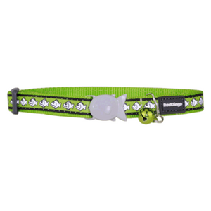 Red Dingo Cat Collars - Reflective Range (Lime Green)
