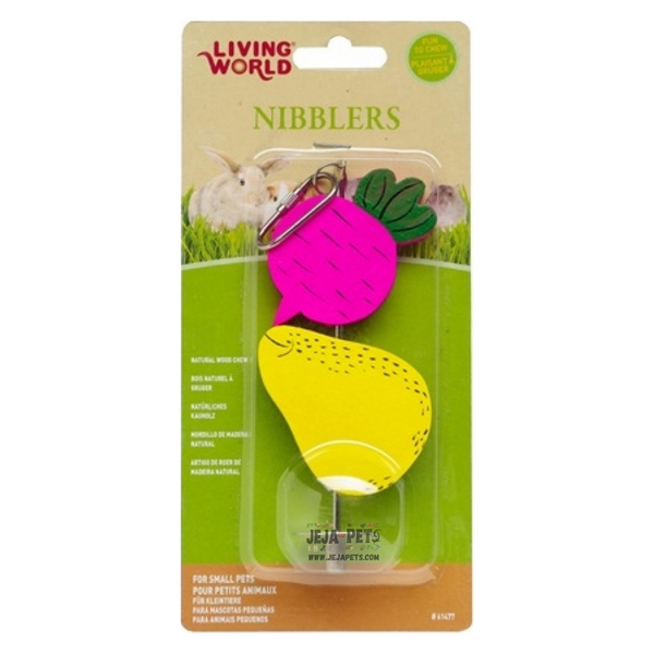 [DISCONTINUED] Living World Nibblers Wood Chews (Beet & Pear) - 3.3 x 9.9 x 21.08 cm