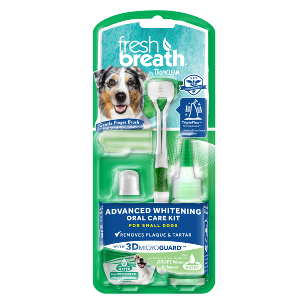 [DISCONTINUED] Tropiclean Fresh Breath Advanced Whitening Oral Care Kits (with 3D Micro Guard) - Small / Medium Large