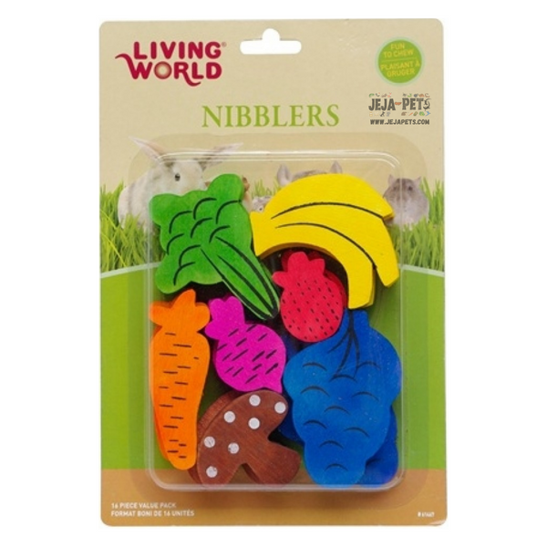 Living World Nibblers Wood Chews (Fruits & Veggies) - 2.54 x 17.02 x 24.89 cm