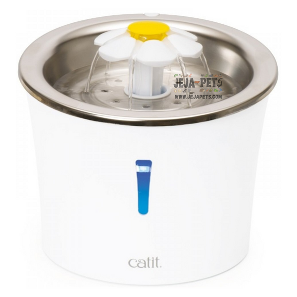 Catit Flower Fountain Stainless Steel with LED Indicator 3 Liters - 21 x 18 x 20cm