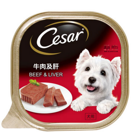 Cesar Beef & Liver Wet Dog Food - 100g