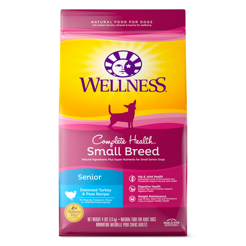 Wellness Complete Health for Small Breed Senior - (Deboned Turkey and Peas) - 1.81kg