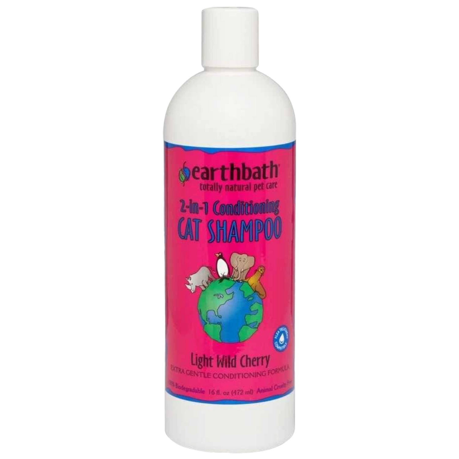 Earthbath 2-in-1 Conditioning Cat Shampoo (Light Wild Cherry) - 472ml / 3785ml