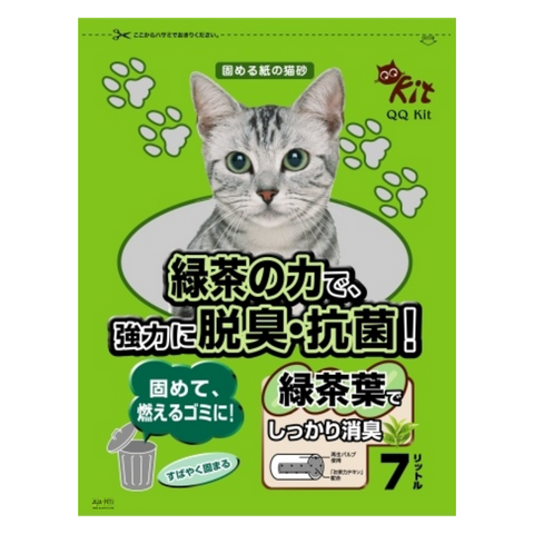 QQKit Recyclable Paper Cat Litter (Green Tea) - 7L
