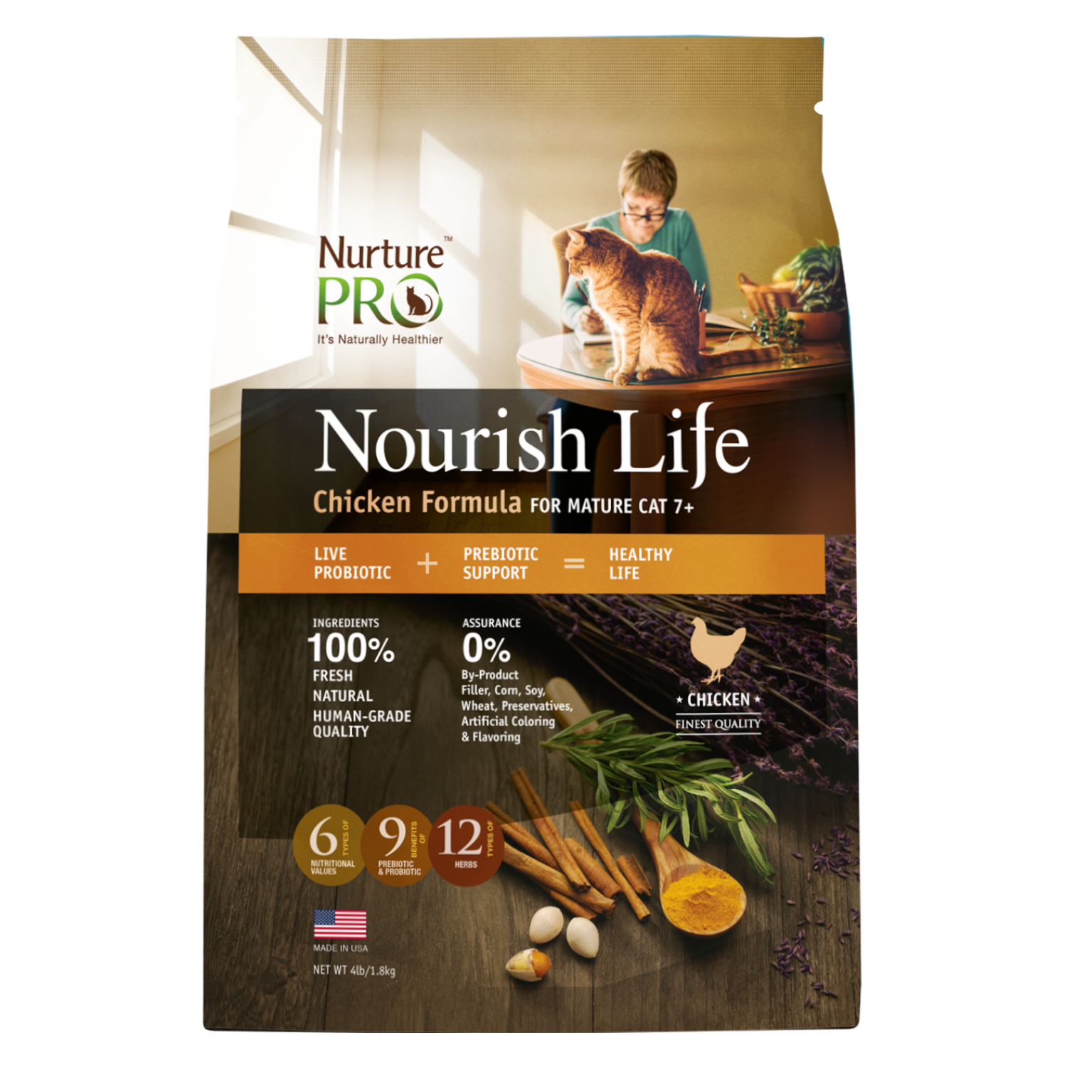 Nurture Pro Nourish Life Chicken for Mature Cat - 300g / 1.81kg / 5.67kg