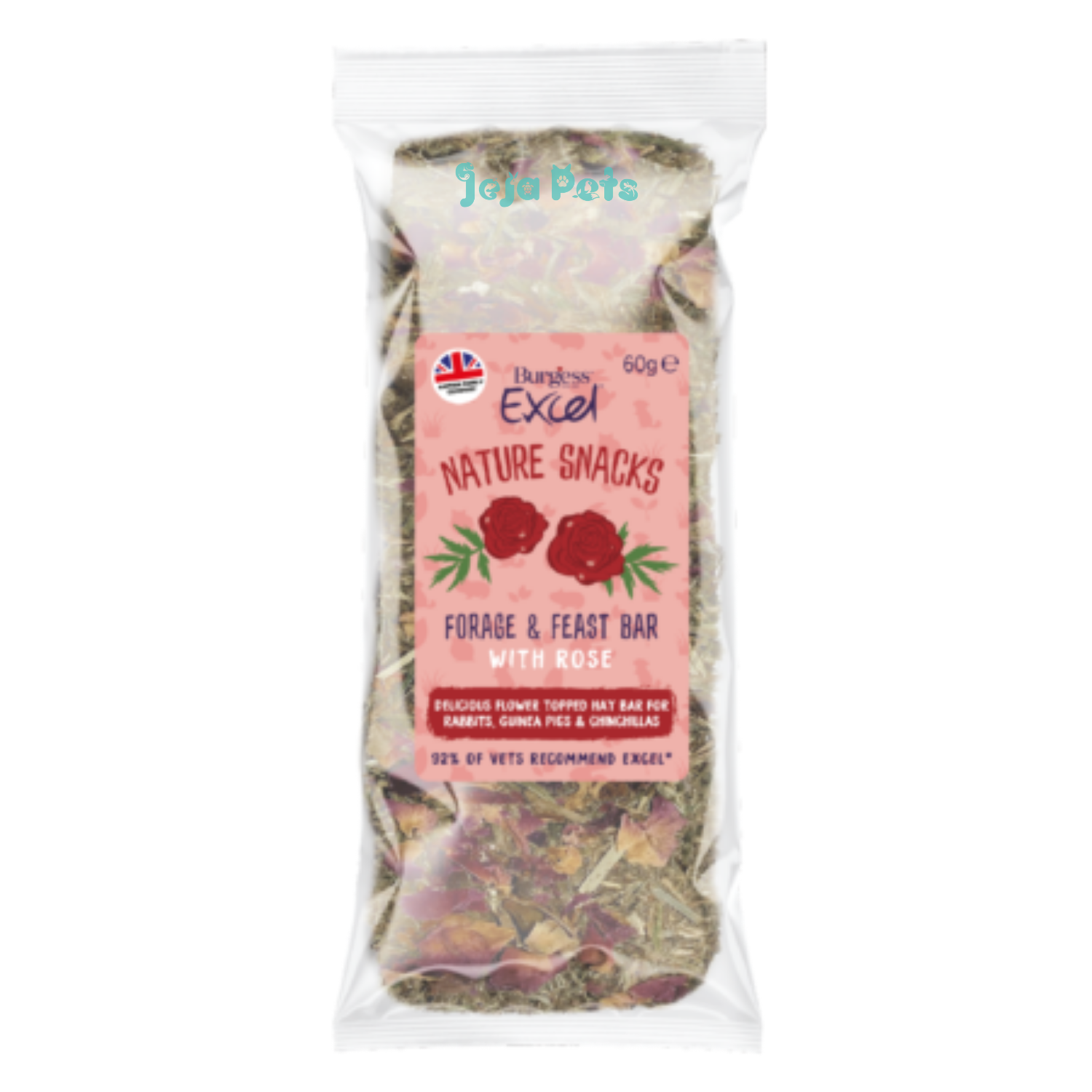 [PREORDER] Burgess Excel Forage & Feast Hay Bar with Rose - 60g