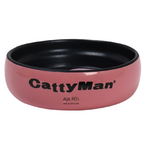 CattyMan Easy Wash Round Bowl for Cat - Pink