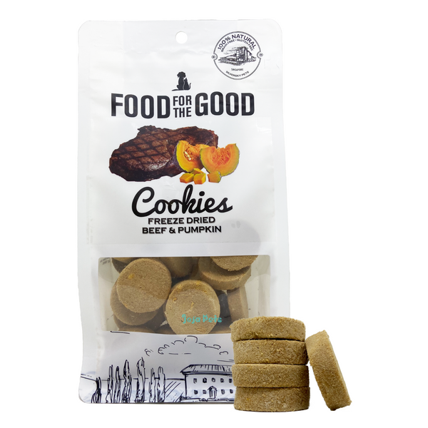 Food For The Good Freeze Dried Beef & Pumpkin Cookies - 70g