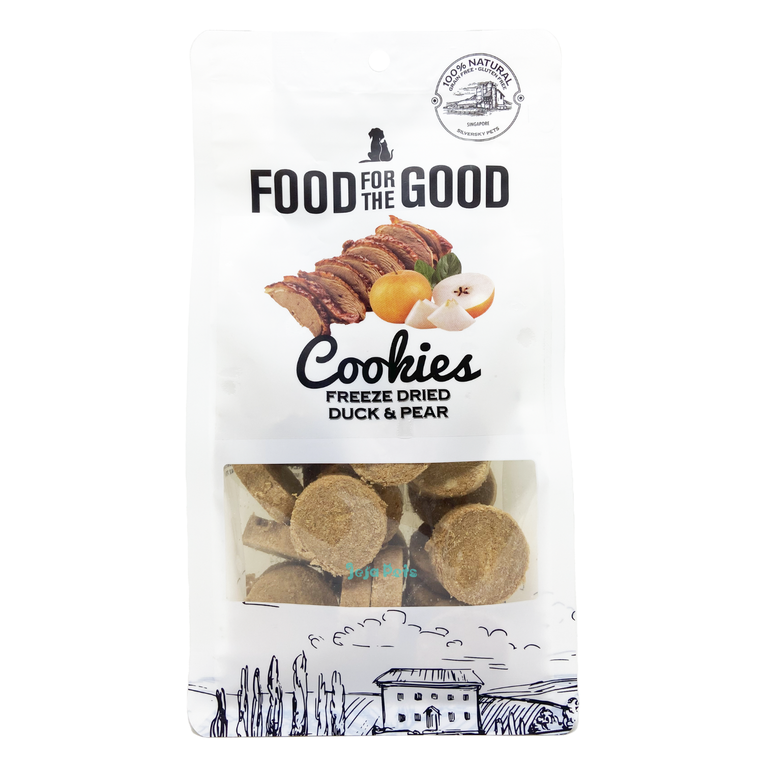 Food For The Good Freeze Dried Duck & Pear Cookies - 70g