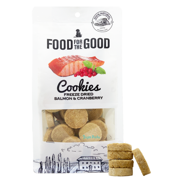 Food For The Good Freeze Dried Salmon & Cranberry Cookies - 70g