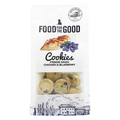 Food For The Good Freeze Dried Chicken & Blueberry Cookies - 70g