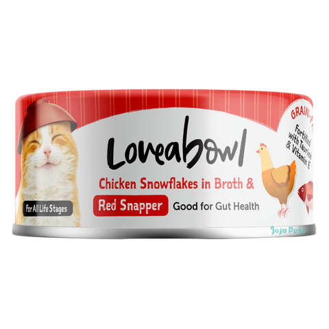 Loveabowl Chicken snowflakes in Broth with Red Snapper - 70g