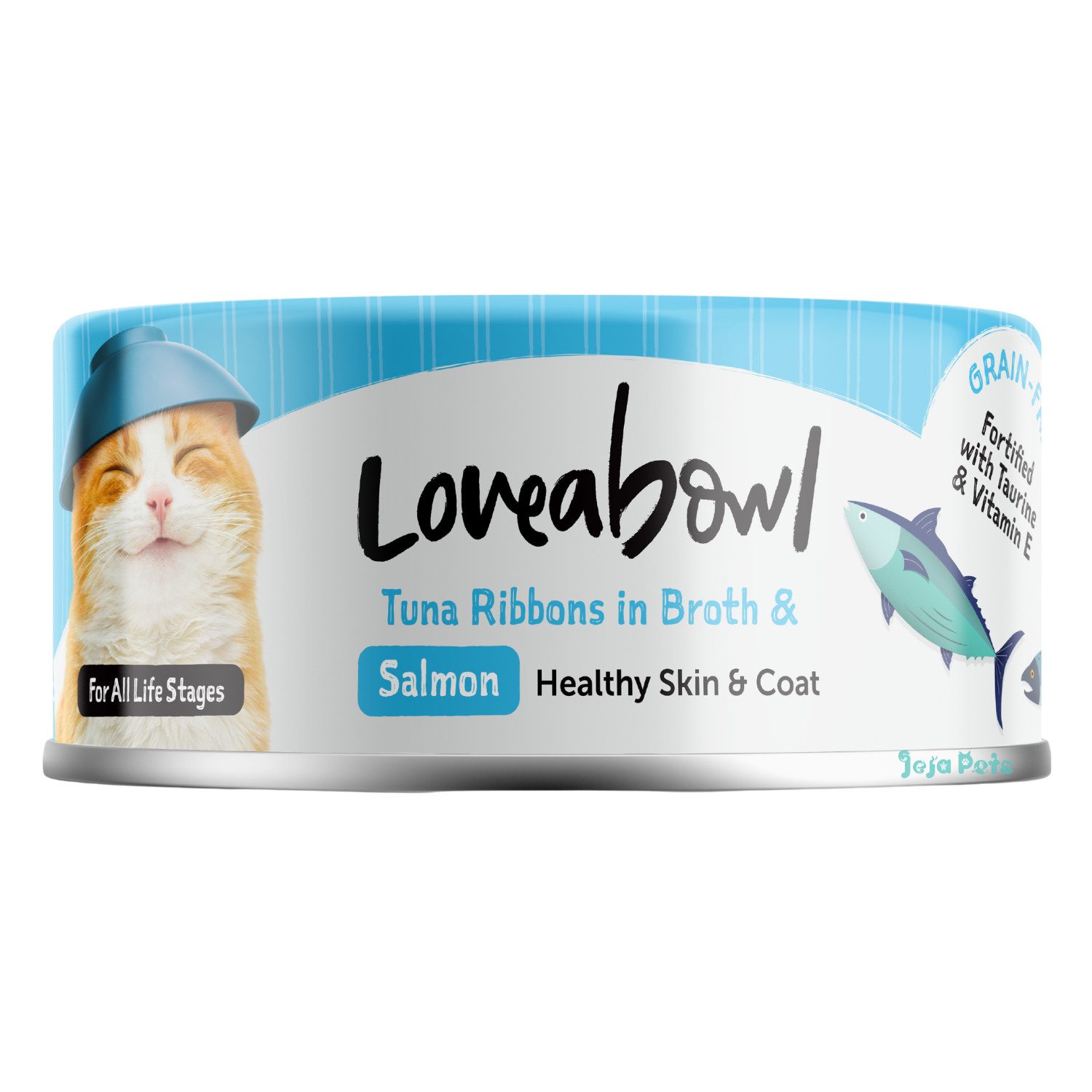 Loveabowl Tuna ribbons in Broth with Salmon - 70g