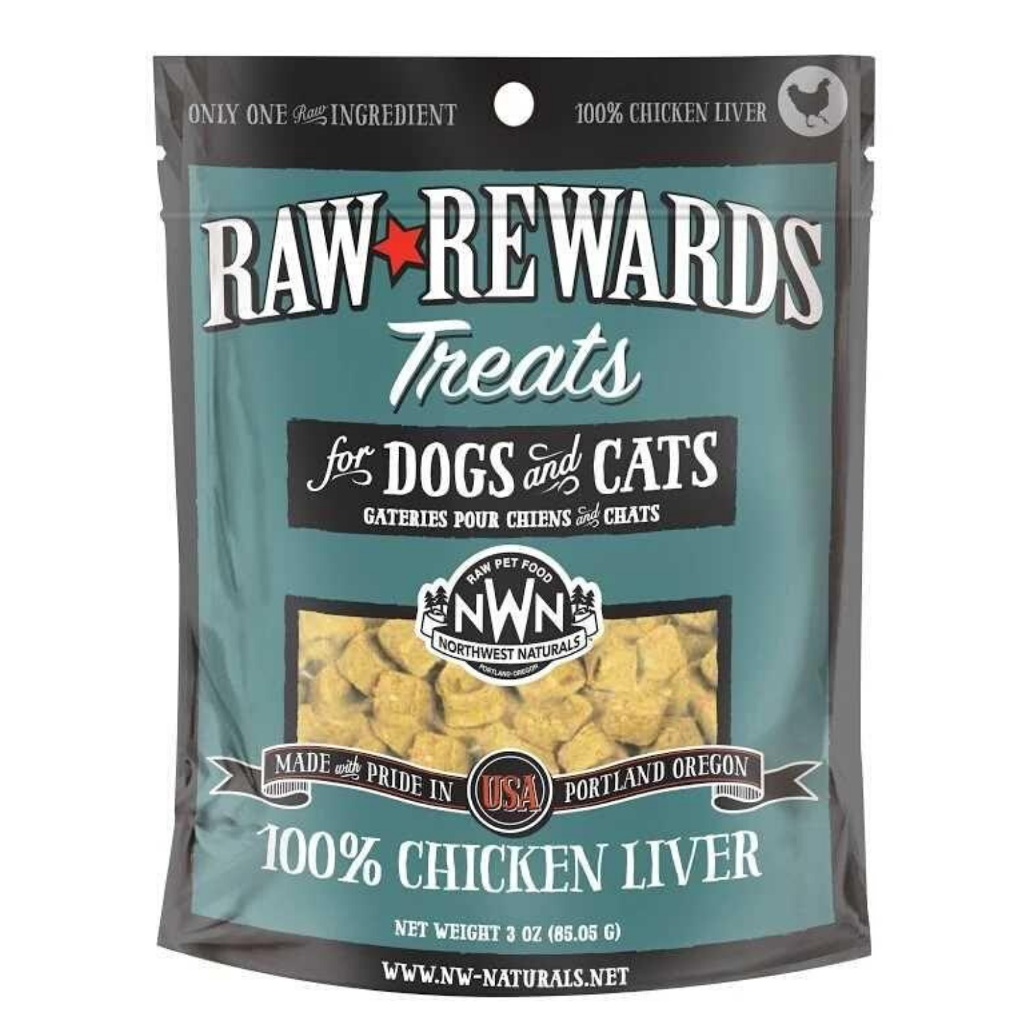 Northwest Naturals Raw Rewards (Chicken Liver) Treats 3oz