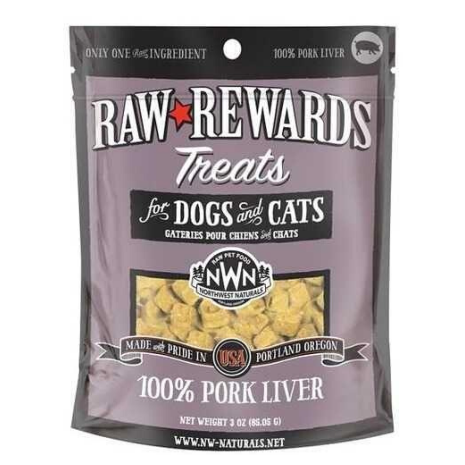 Northwest Naturals Raw Rewards (Pork Liver) Treats 3oz