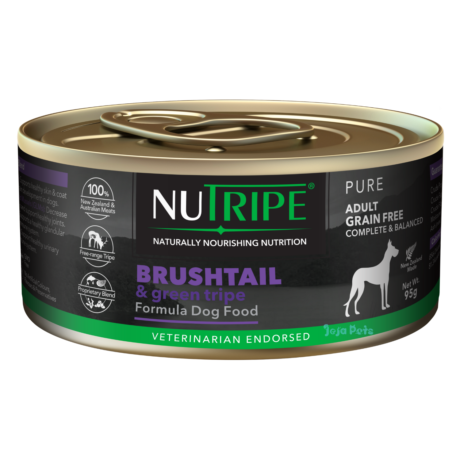 Nutripe Pure Brushtail & Green Tripe Dog - 95g