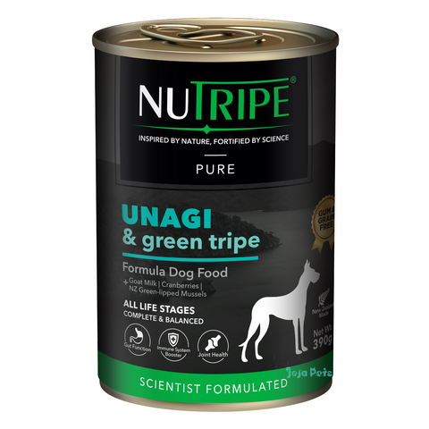 Nutripe Pure Unagi & Green Tripe Dog (Gum-Free) - 390g