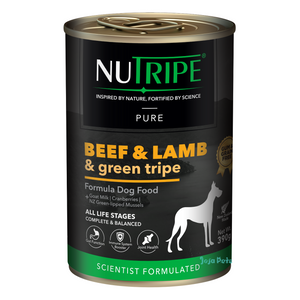 Nutripe Pure Beef and Lamb & Green Tripe Dog (Gum-Free) - 390g