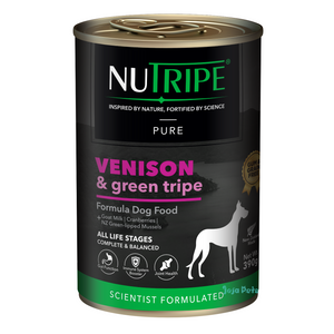 Nutripe Pure Venison & Green Tripe Dog (Gum-Free) - 390g