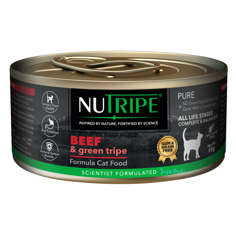 Nutripe Pure Beef & Green Tripe Cat (Gum-free) - 95g
