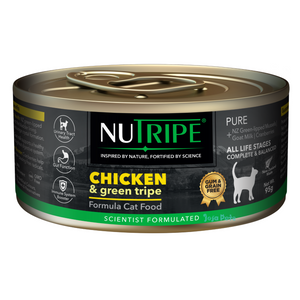 Nutripe Pure Chicken & Green Tripe Cat (Gum-free) - 95g