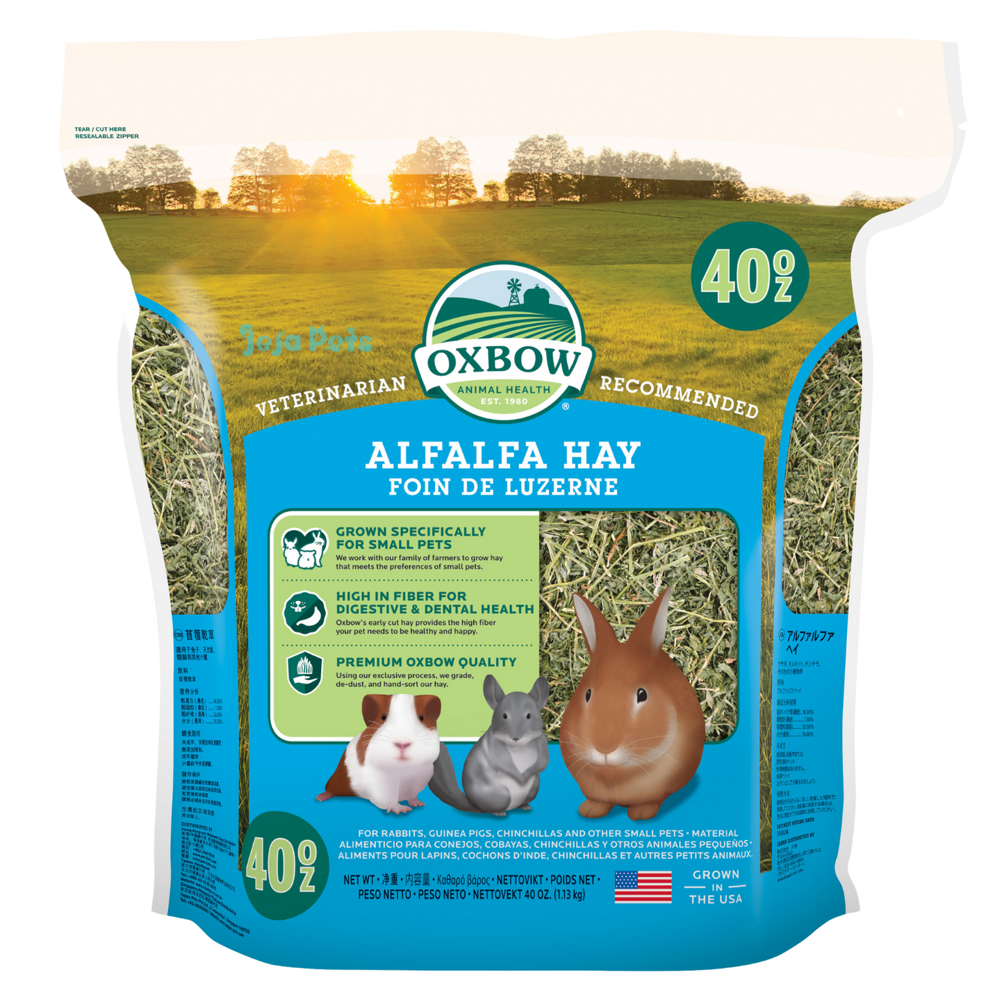 Oxbow Alfalfa Hay - 425.25g / 1.13kg / 4.08kg