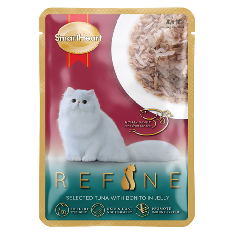 SmartHeart Refine Pouch Wet Cat Food Selected Tuna with Bonito in Jelly - 70g