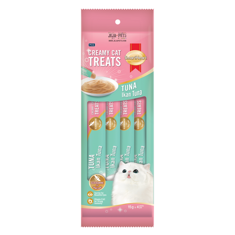 SmartHeart Creamy Cat Treat Cat Lick Tuna Flavour - 15g x 4 Sachets