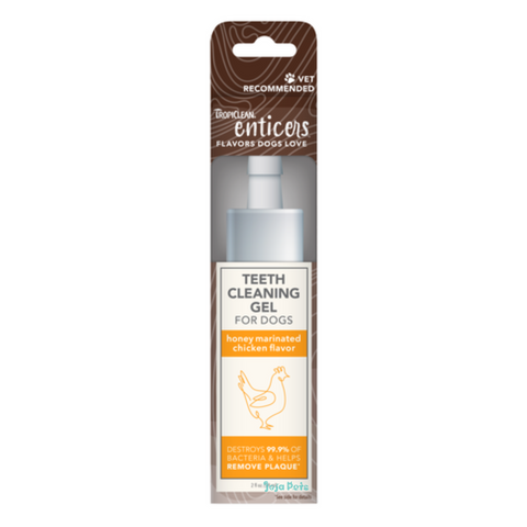 Tropiclean Enticers Teeth Cleaning Gel for Dogs (Honey Marinated Chicken) - 59 ml